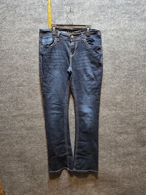 WallFlower Women's Embroidered Waistband Stretch Denim Jeans Size 9